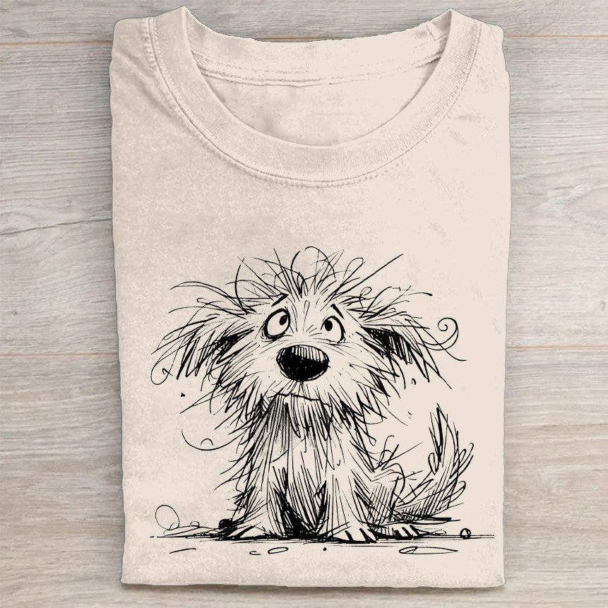 Cute Dog Graphic Design T-Shirt