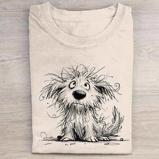 Cute Dog Graphic Design T-Shirt