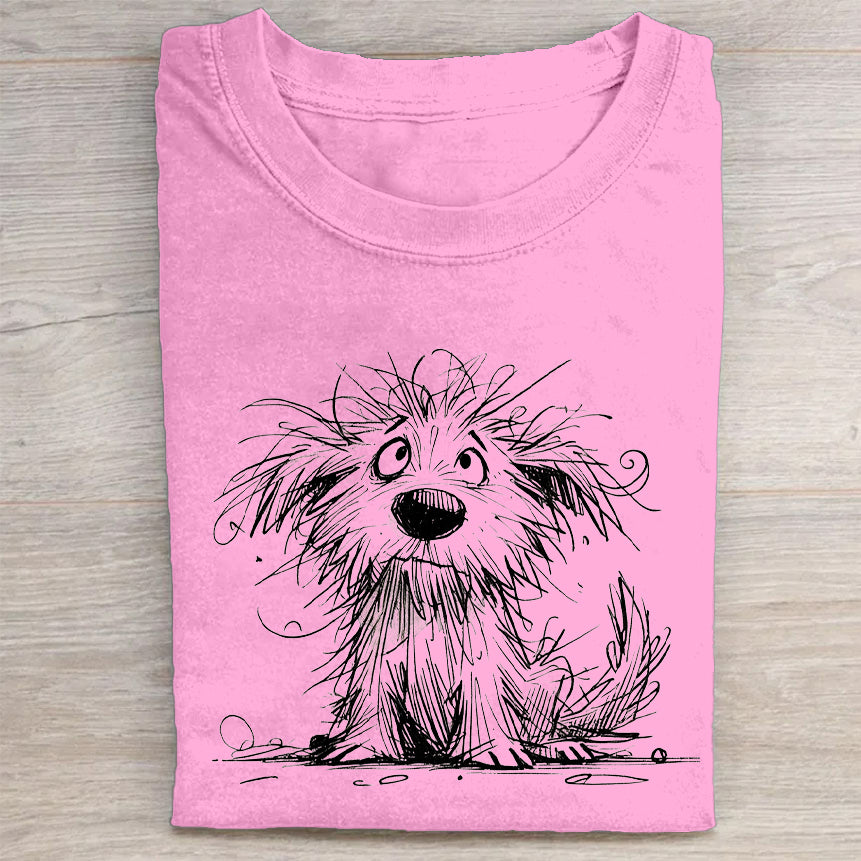 Cute Dog Graphic Design T-Shirt
