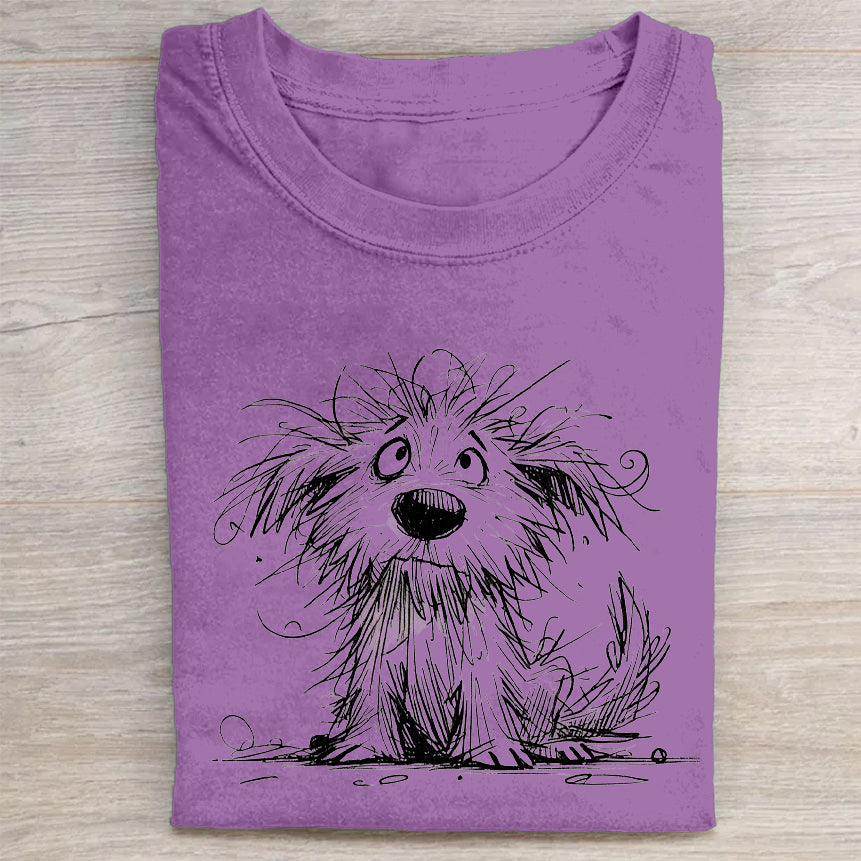 Cute Dog Graphic Design T-Shirt