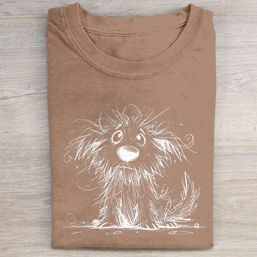Cute Dog Graphic Design T-Shirt