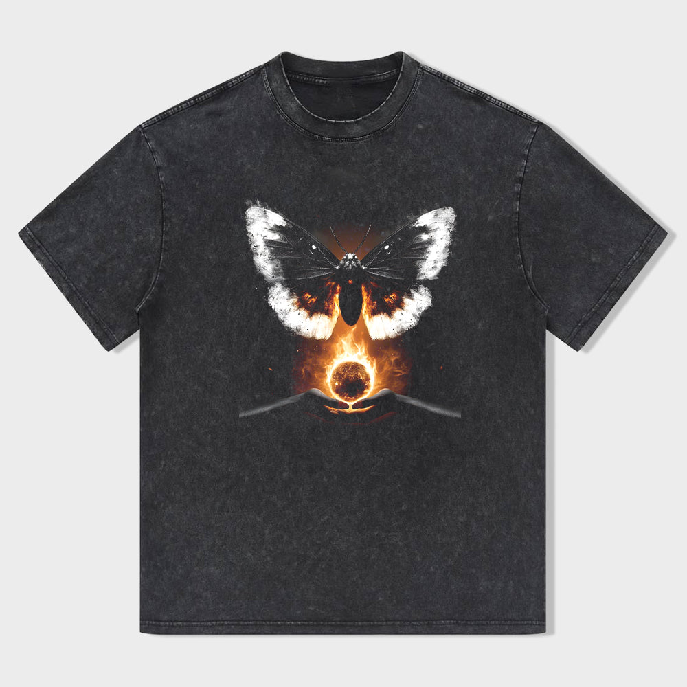 Moth Flame Graphic T-Shirt