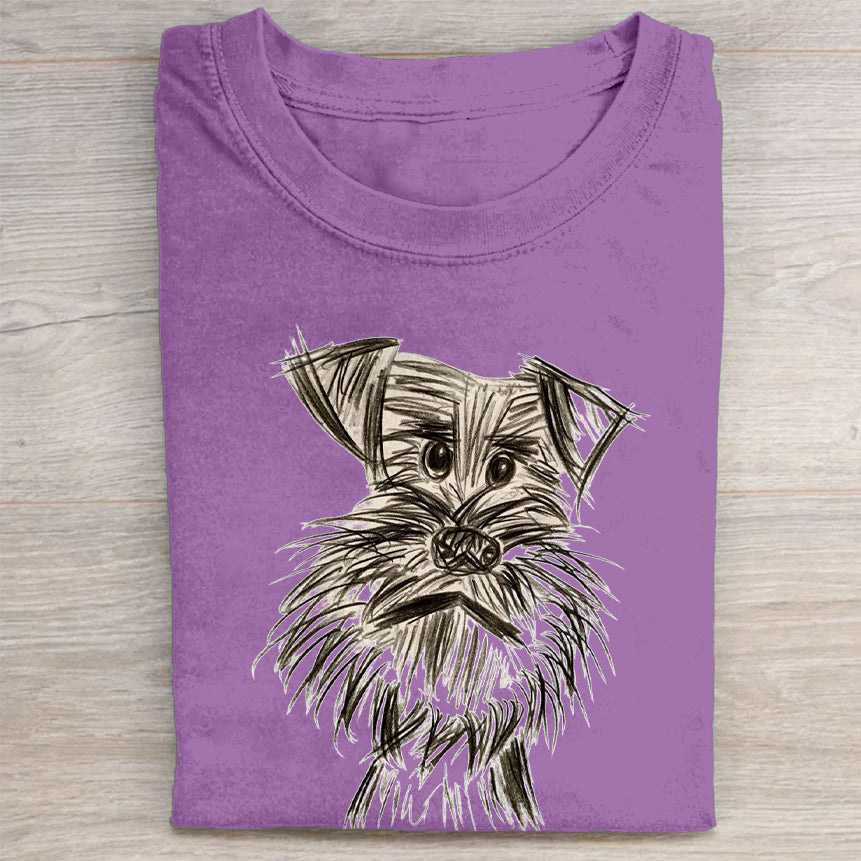 Cute Dog Graphic Design T-Shirt