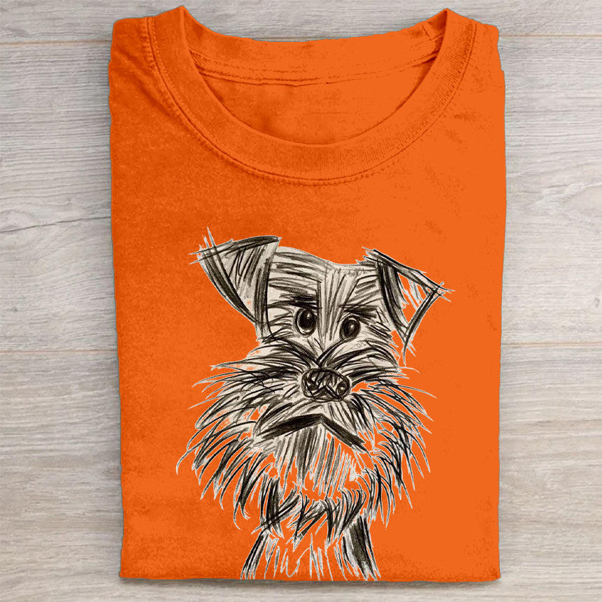 Cute Dog Graphic Design T-Shirt