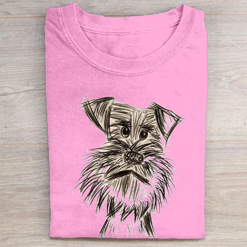 Cute Dog Graphic Design T-Shirt