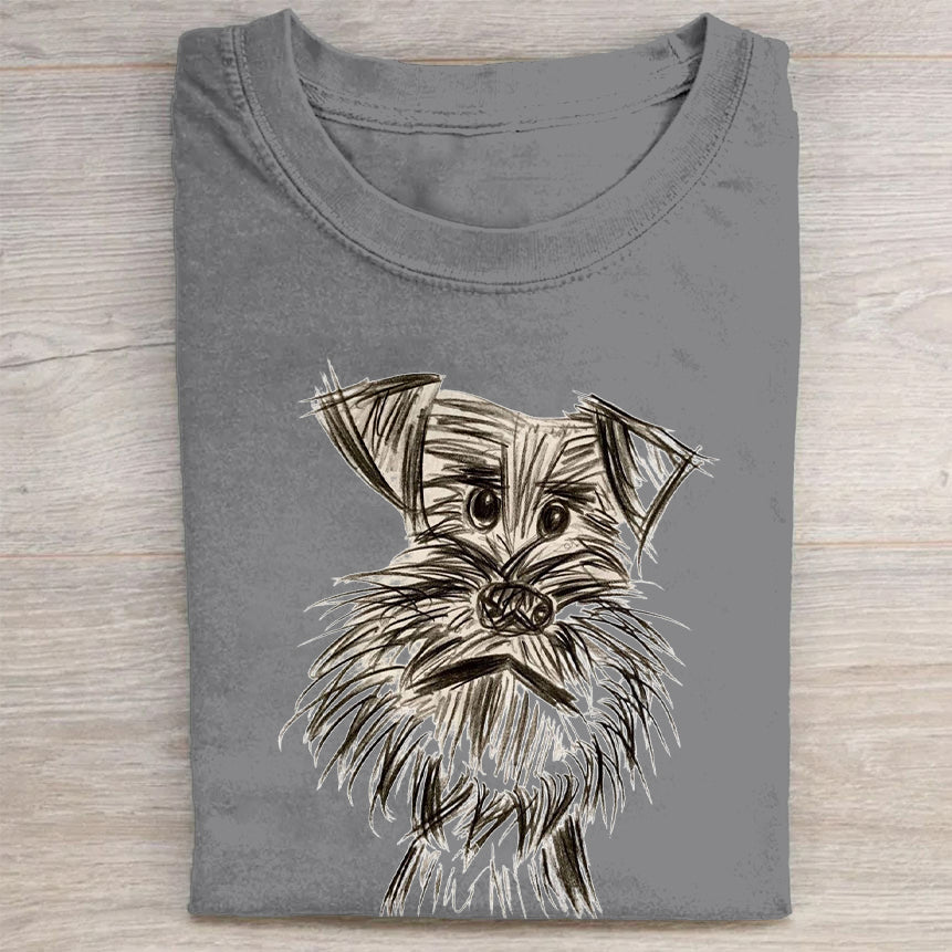 Cute Dog Graphic Design T-Shirt