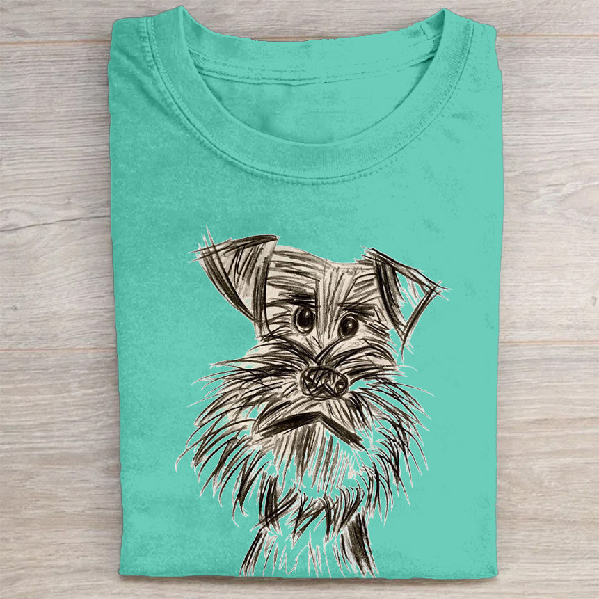 Cute Dog Graphic Design T-Shirt