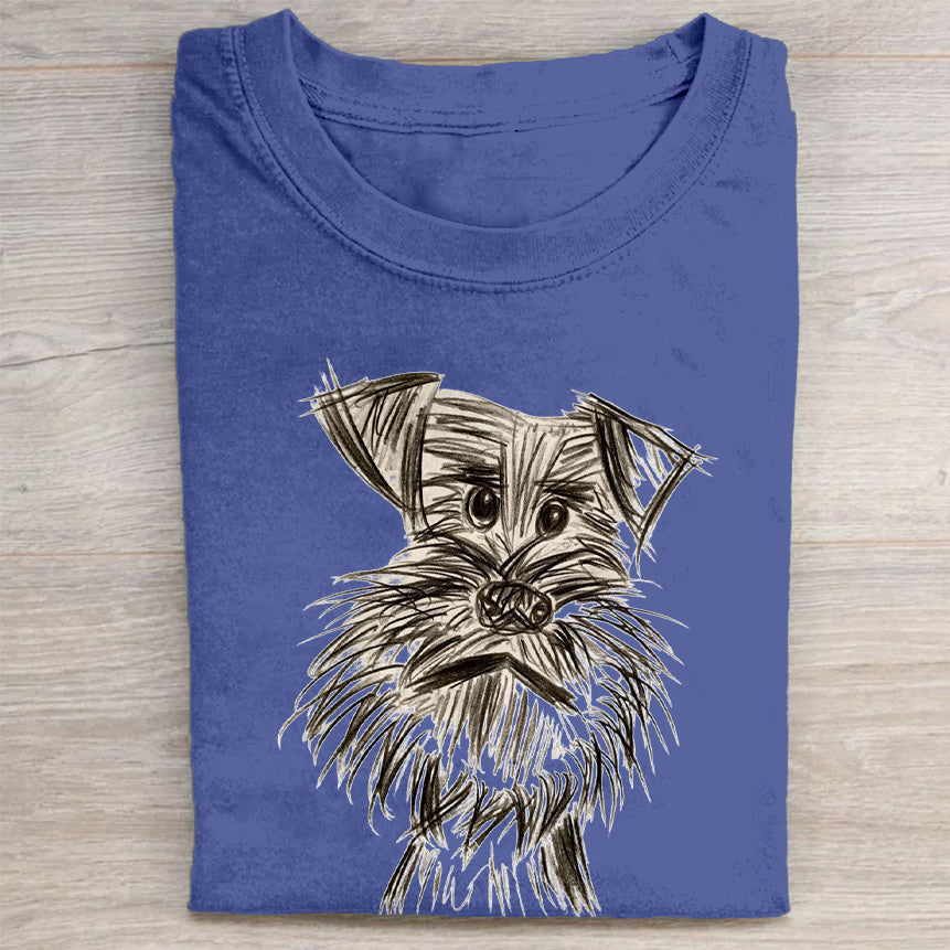Cute Dog Graphic Design T-Shirt