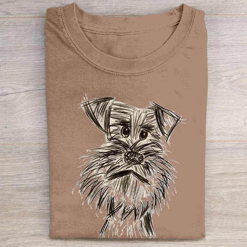 Cute Dog Graphic Design T-Shirt