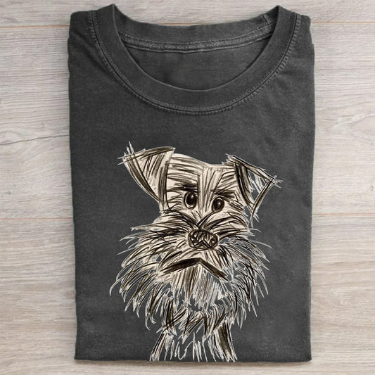 Cute Dog Graphic Design T-Shirt