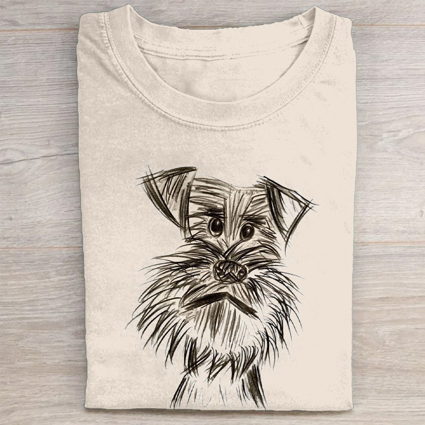 Cute Dog Graphic Design T-Shirt