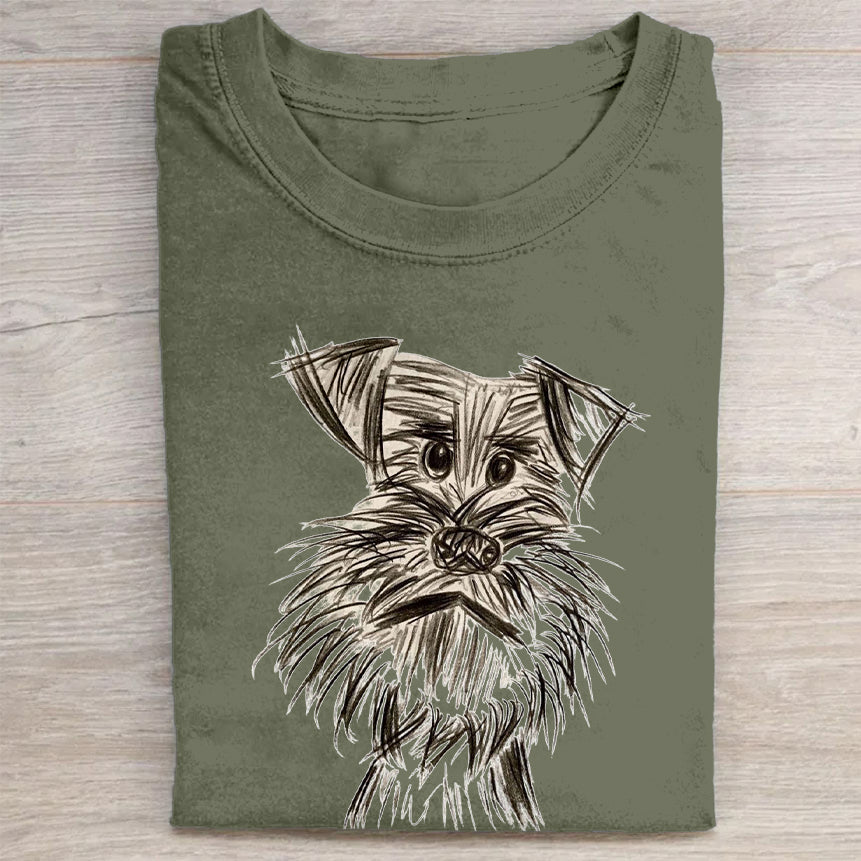 Cute Dog Graphic Design T-Shirt