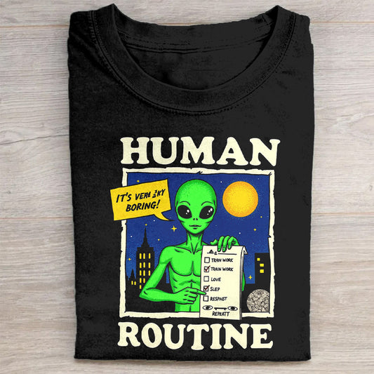 Human Routine Alien Graphic T-Shirt