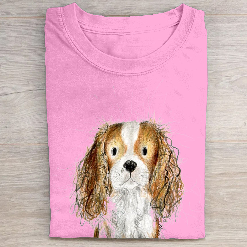 Cute Dog Graphic Design T-Shirt