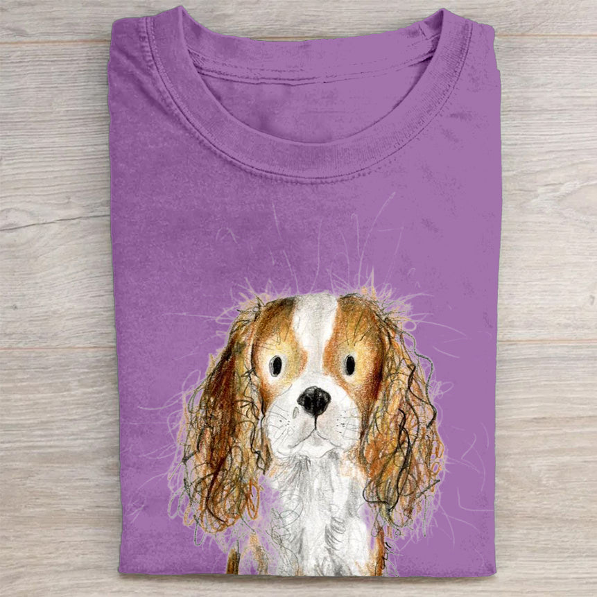 Cute Dog Graphic Design T-Shirt