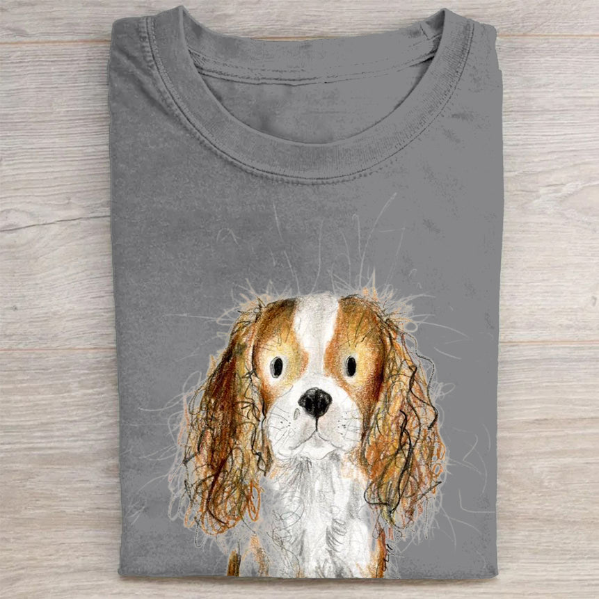 Cute Dog Graphic Design T-Shirt