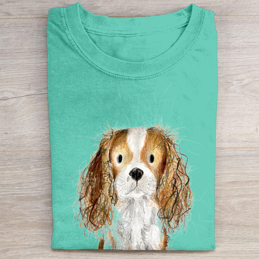 Cute Dog Graphic Design T-Shirt
