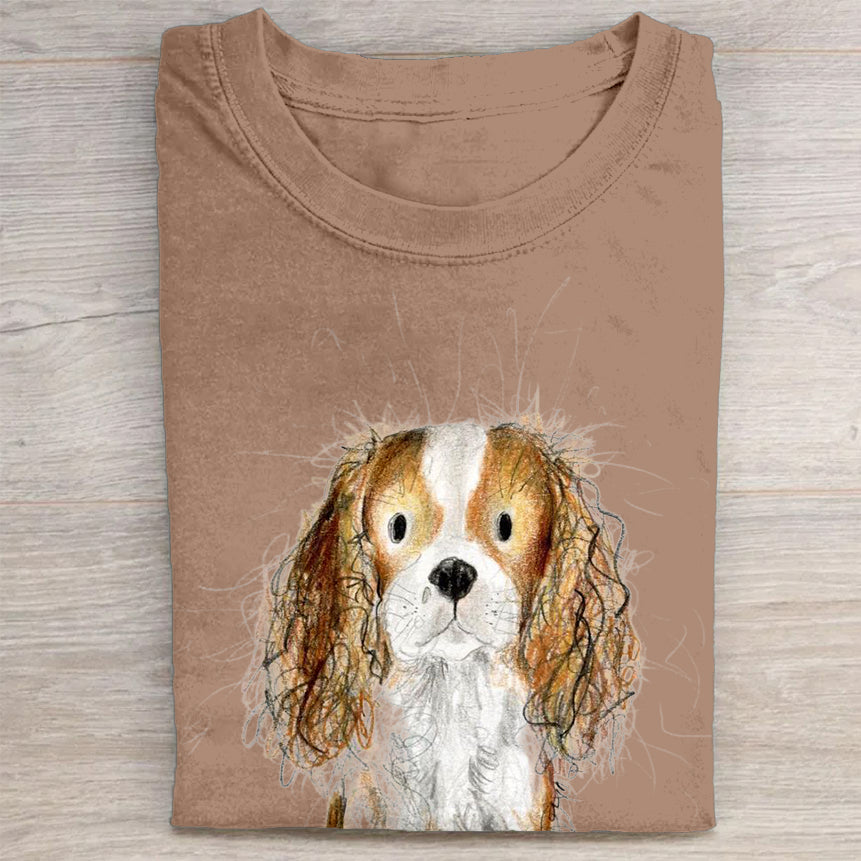 Cute Dog Graphic Design T-Shirt