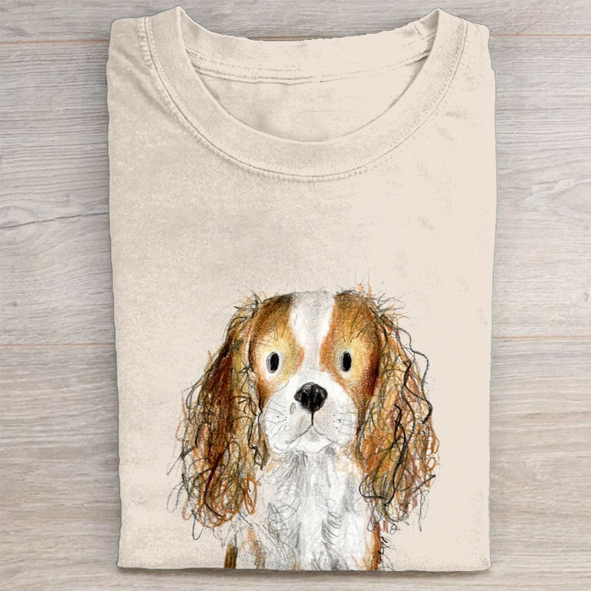 Cute Dog Graphic Design T-Shirt