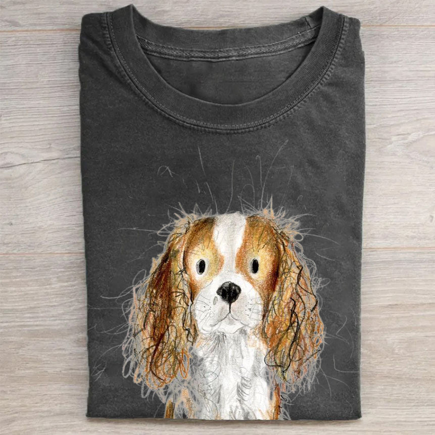 Cute Dog Graphic Design T-Shirt