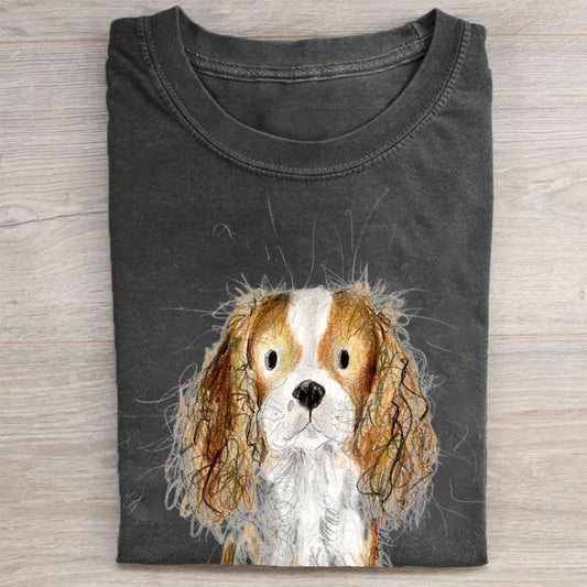 Cute Dog Graphic Design T-Shirt