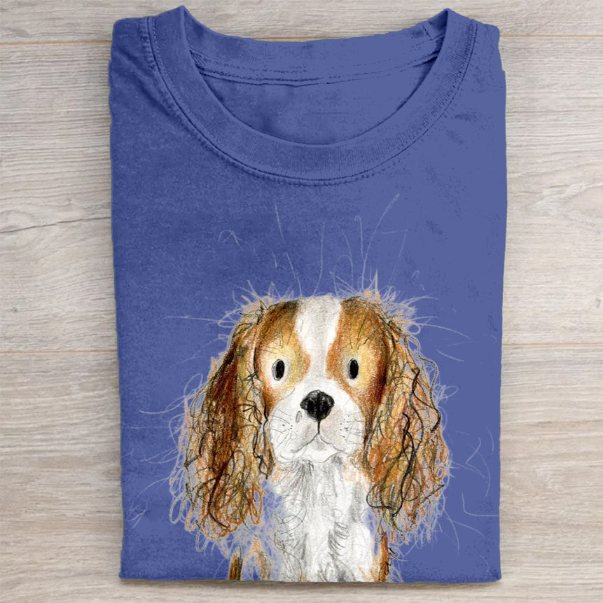 Cute Dog Graphic Design T-Shirt