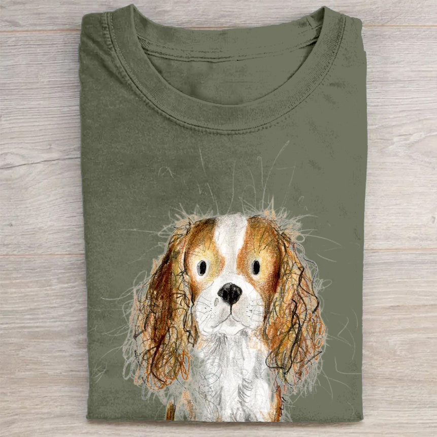 Cute Dog Graphic Design T-Shirt