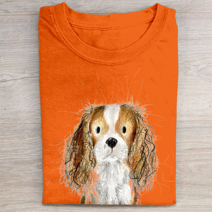Cute Dog Graphic Design T-Shirt