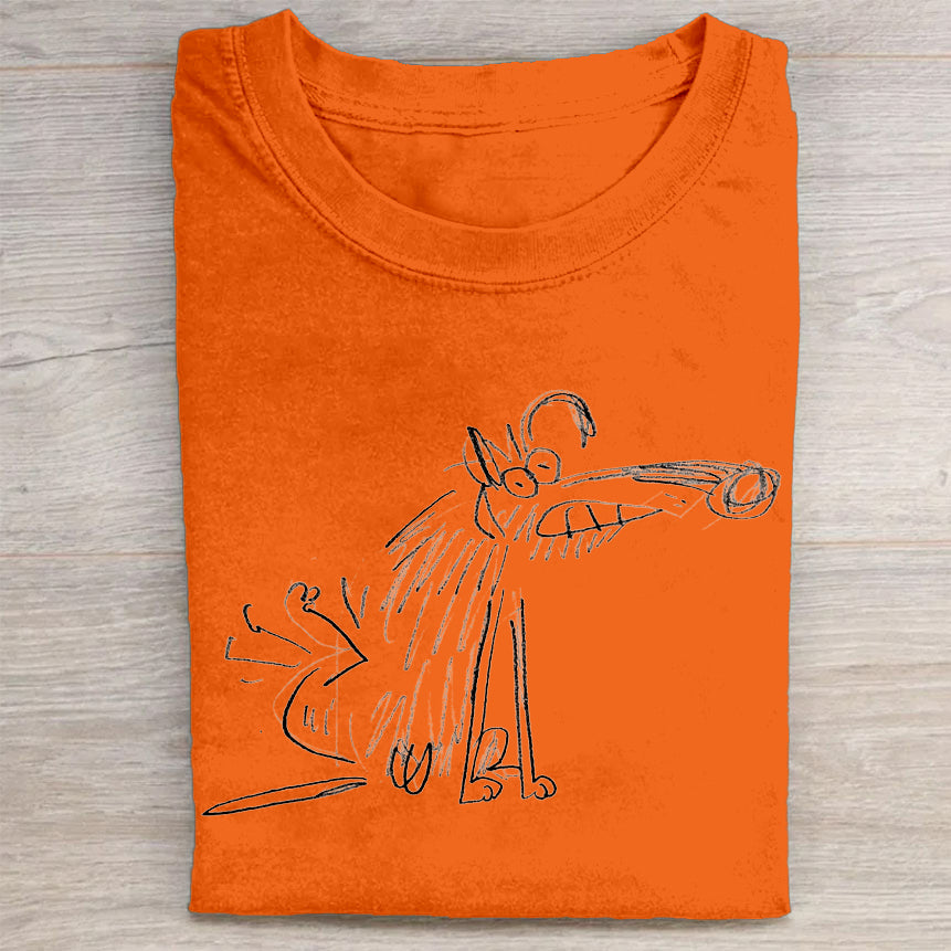 Cute Dog Graphic Design T-Shirt