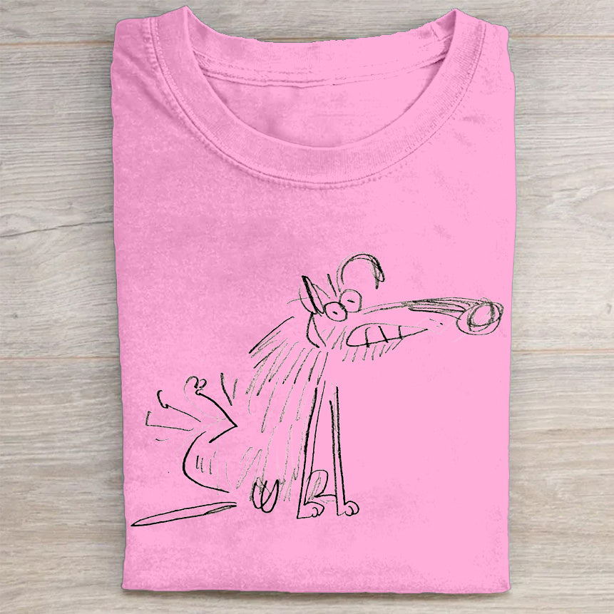 Cute Dog Graphic Design T-Shirt
