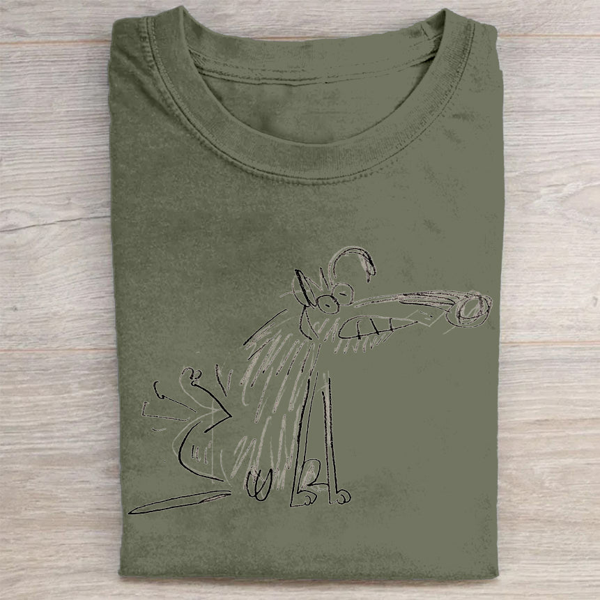 Cute Dog Graphic Design T-Shirt