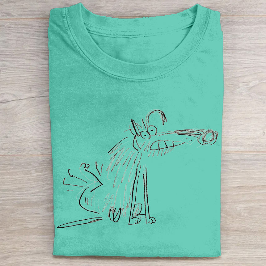 Cute Dog Graphic Design T-Shirt