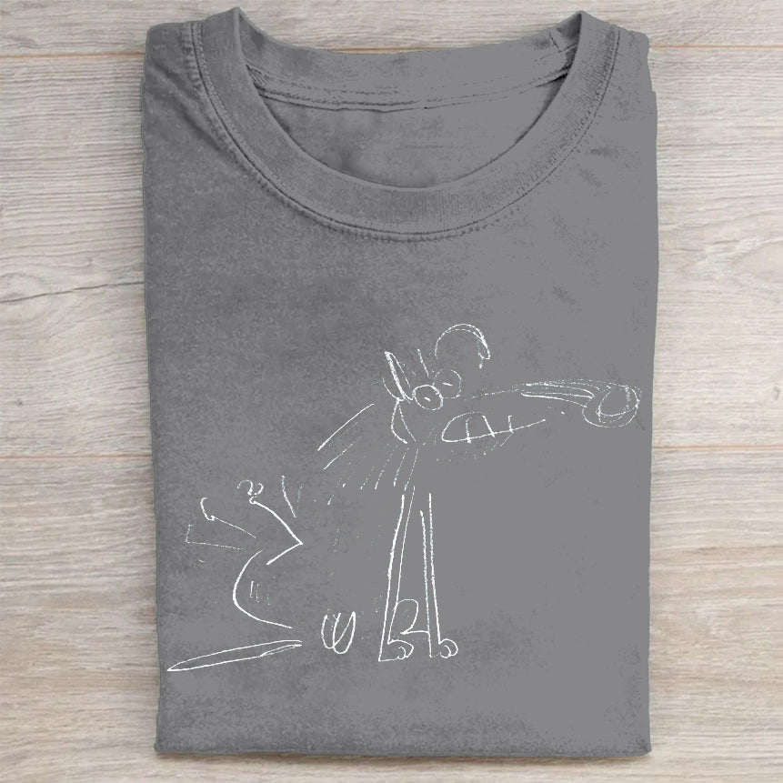 Cute Dog Graphic Design T-Shirt