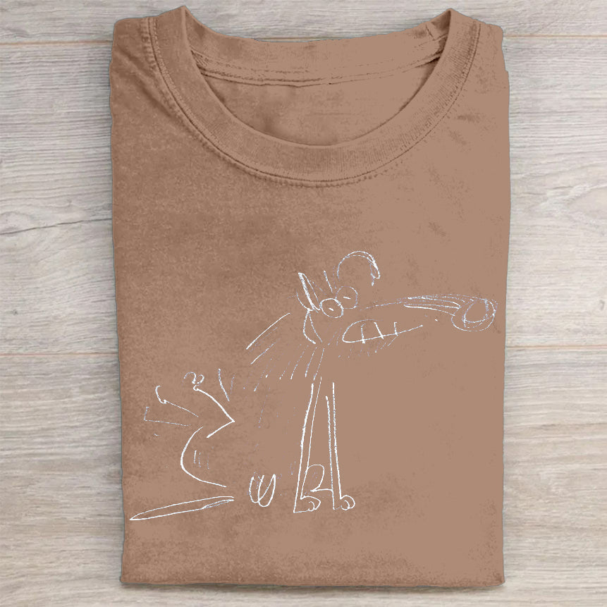 Cute Dog Graphic Design T-Shirt