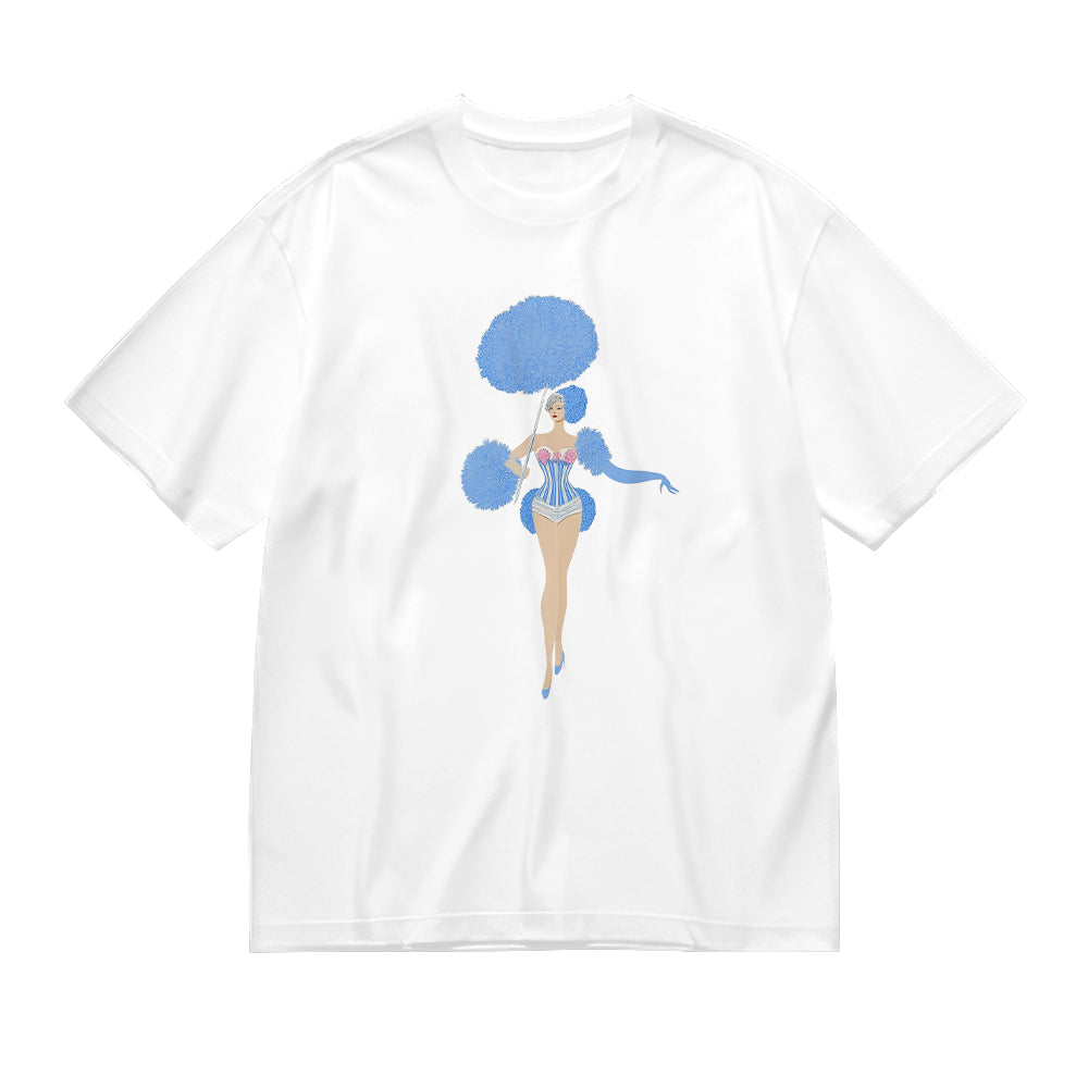 Blue Afro Woman Graphic T-Shirt