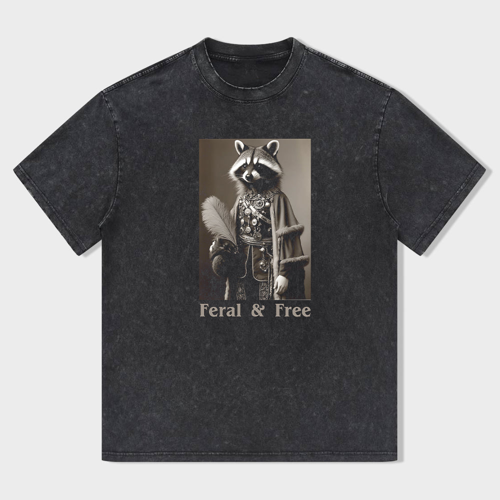 Feral & Free Raccoon Graphic T-Shirt