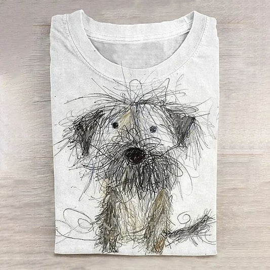 Cute Dog Graphic Design T-Shirt