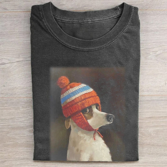 PUPPIES WITH COLD HATS T-SHIRT