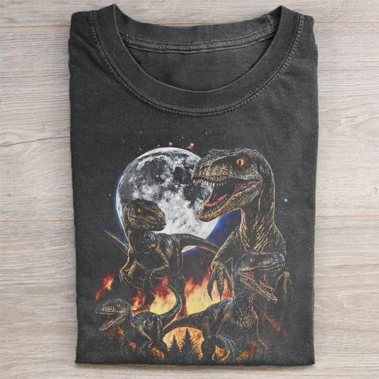 Velociraptor Dinosaur Vintage 90s T-shirt