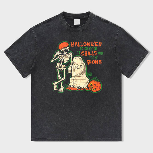 Tombstone Ghost Party Acid Wash T-Shirt