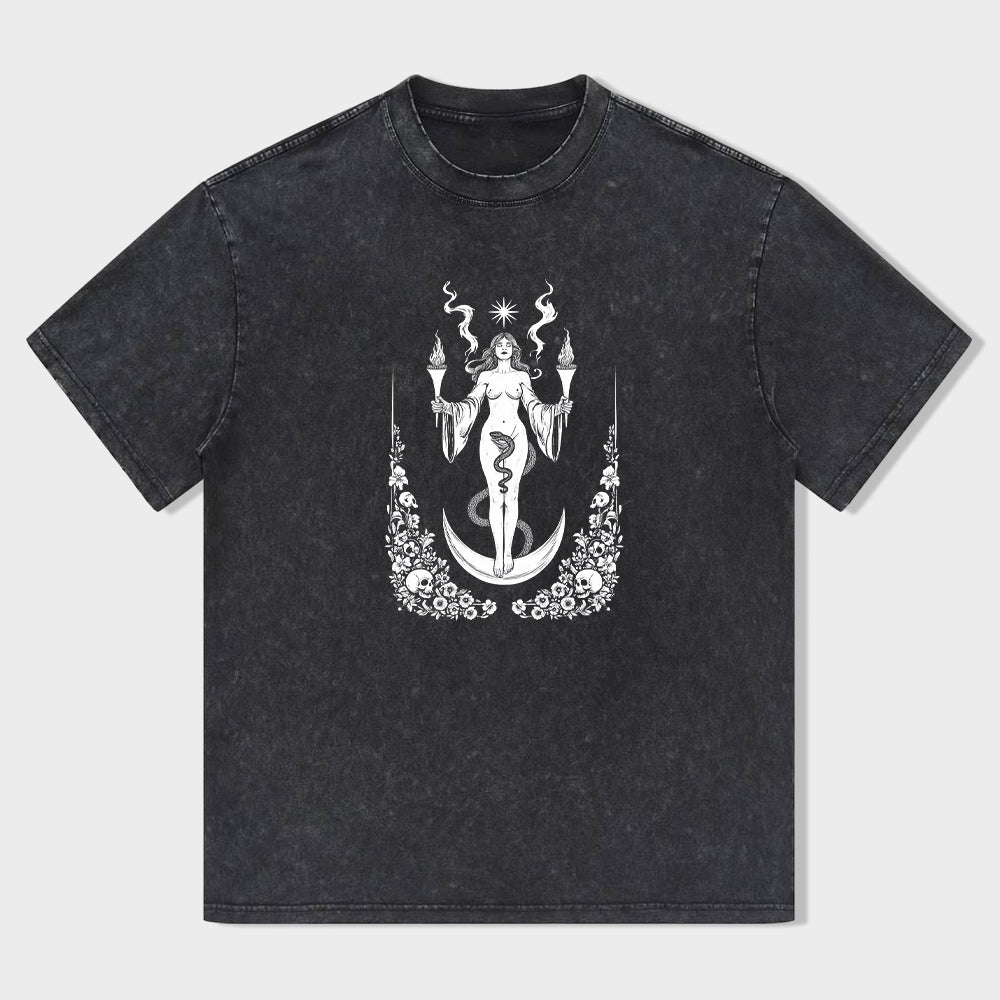 T-Shirt with Intricate Anchor and Mermaid Design for Men Women Unisex Graphic Tee