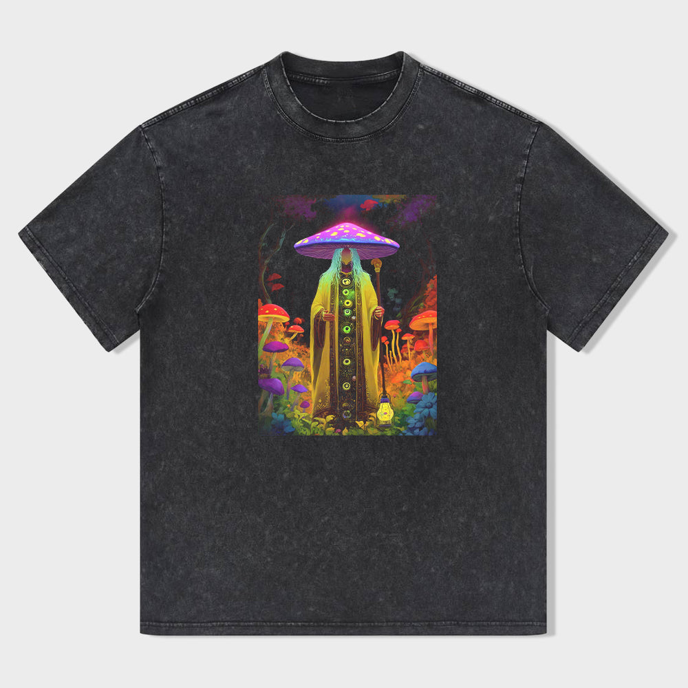 Psychedelic Mushroom Forest Graphic T-Shirt