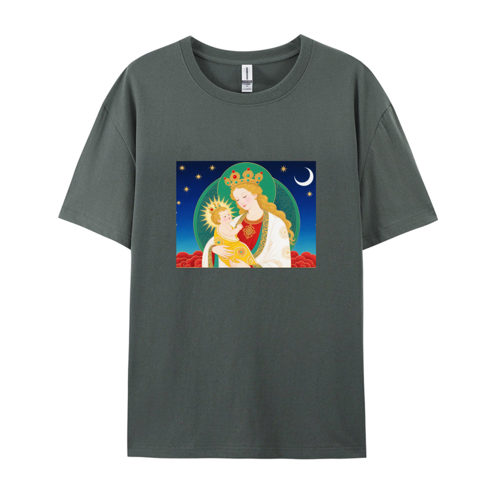 Virgin Mary and Baby Jesus Artistic Design Women's T-Shirt