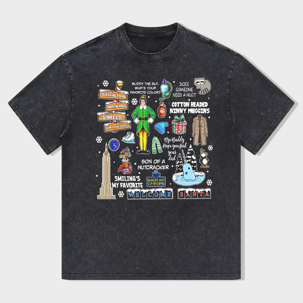 Vintage Elf Christmas Movie T-Shirt - heygraff