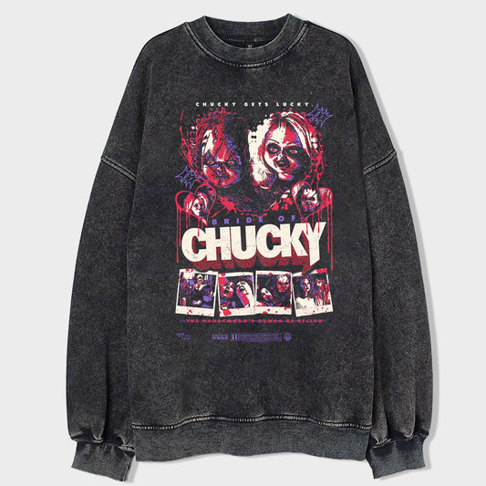 Horror Clown Affair Acid Wash Sweatshirt