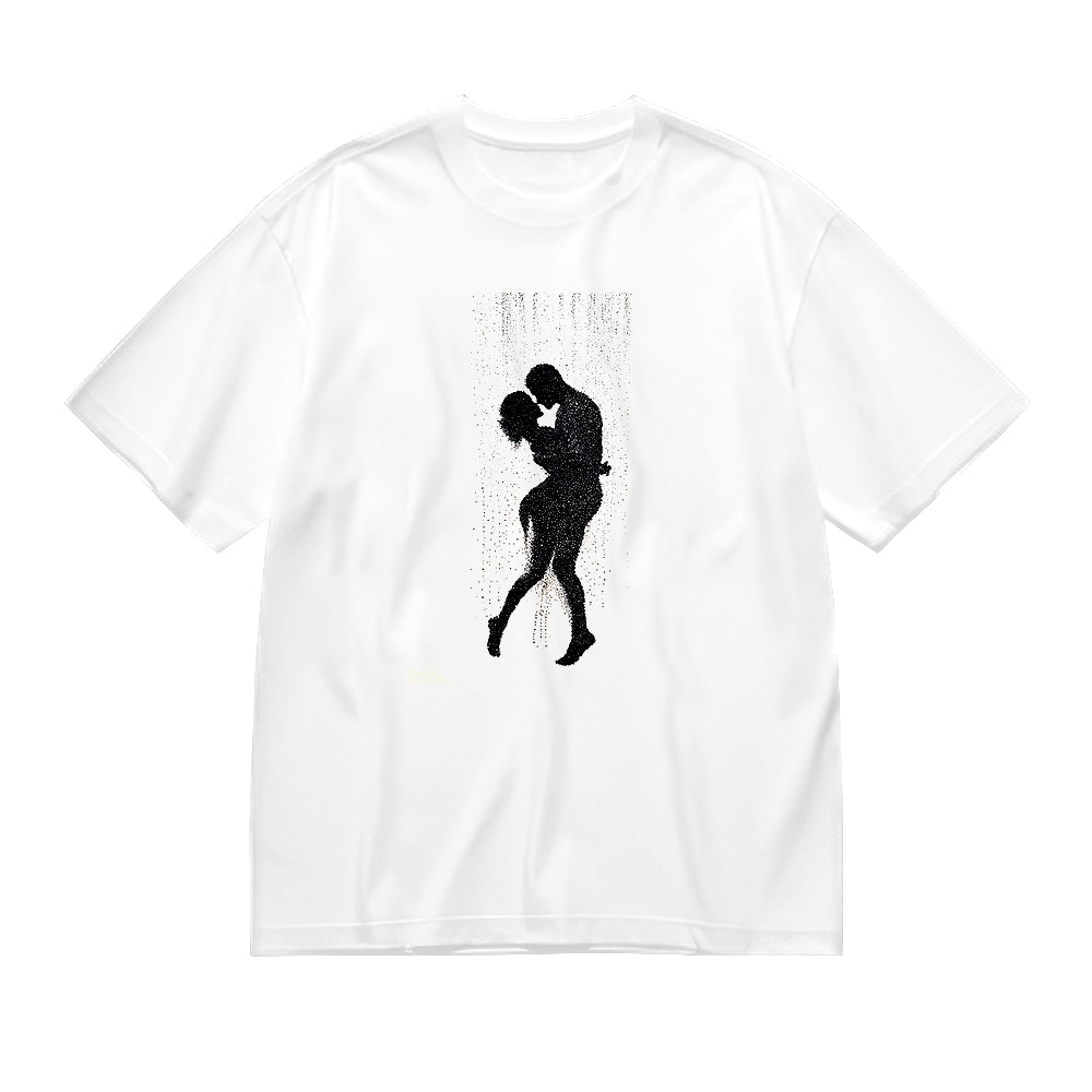 Dancing Couple Silhouette Art Print Casual T-Shirt