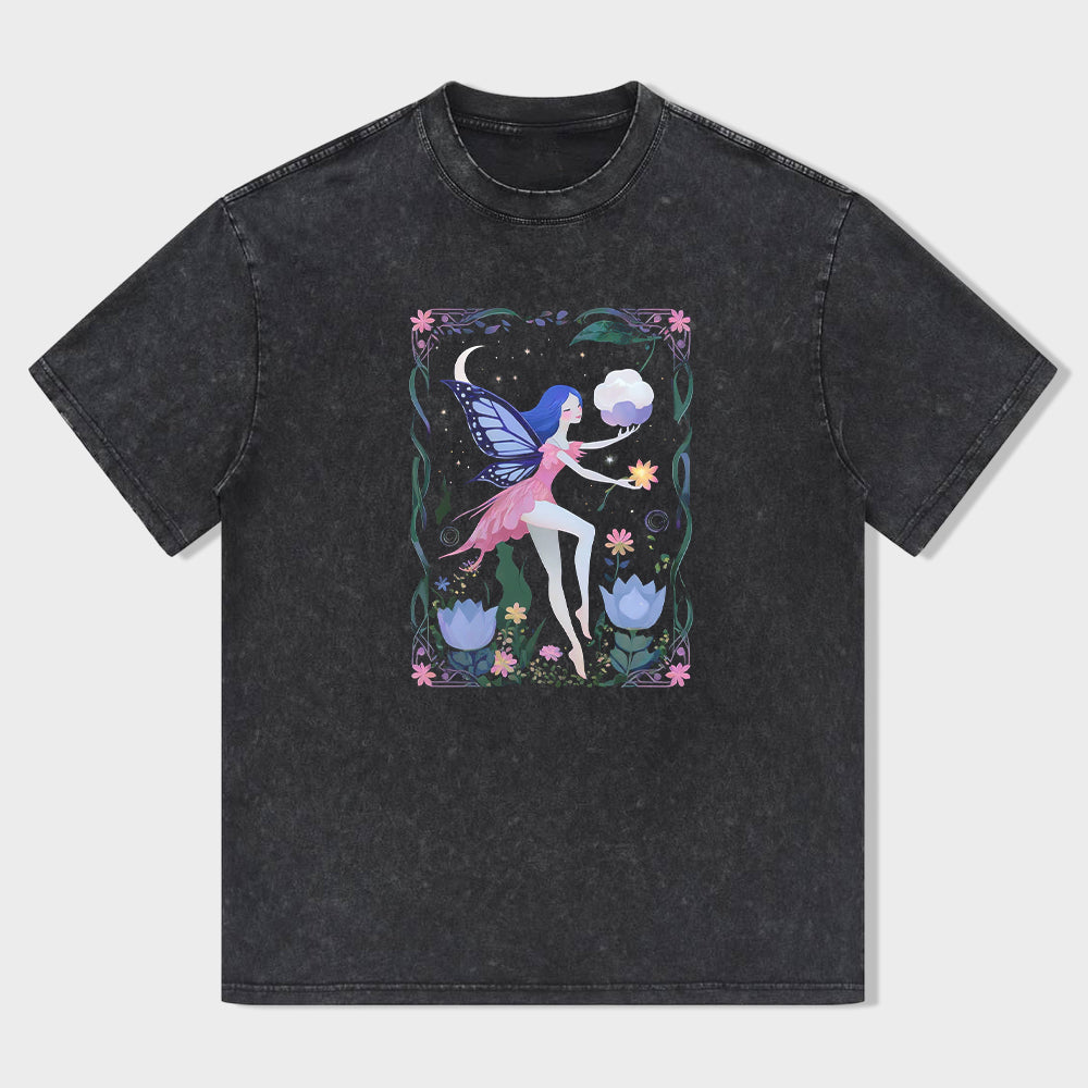 Fairy Garden Print Women's Graphic T-Shirt