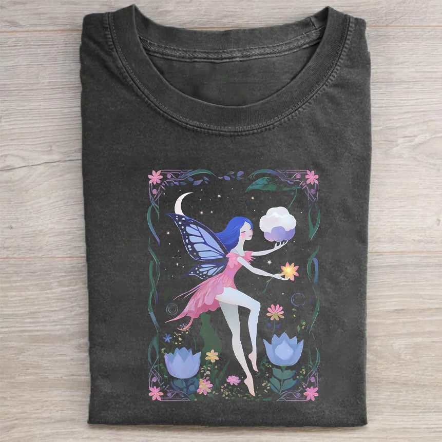 Fairy Garden Print Women's Graphic T-Shirt