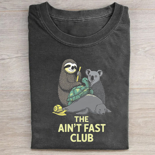 Funny Sloth and Snail Graphic T-Shirt