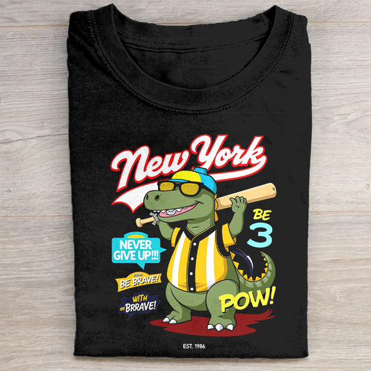 New York Baseball Dinosaur T-Shirt